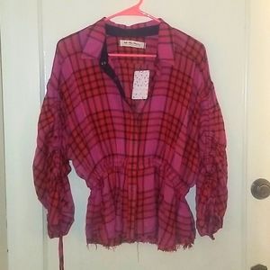 Size small free people button up shirt. NWT